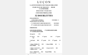 affiche 32 Doublettes Luçon   31 mars 2024