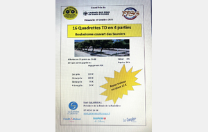 concours 16 Quadrettes Les Sables 19 octobre 2025