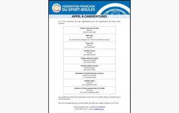  changement de dates pour les Championnats