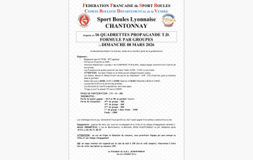 affiche concours Chantonnay 8 mars