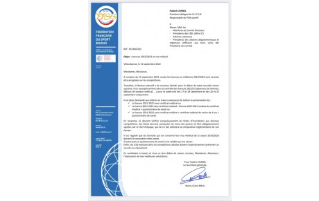 licences septembre 22