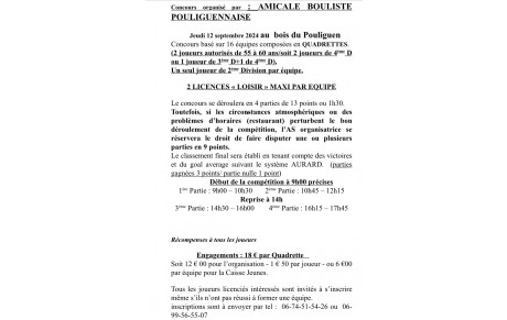 concours vétérans 12 sept. au Pouliguen