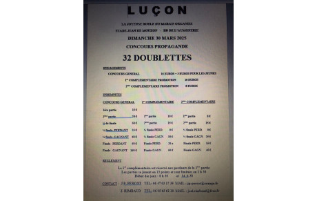 concours 32 D. du 3o mars Luçon