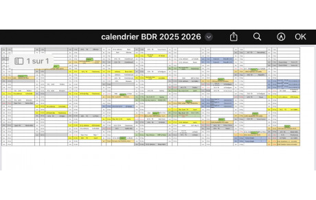 calendrier sportif 2025/2026