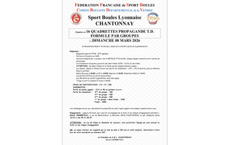 affiche concours Chantonnay 8 mars