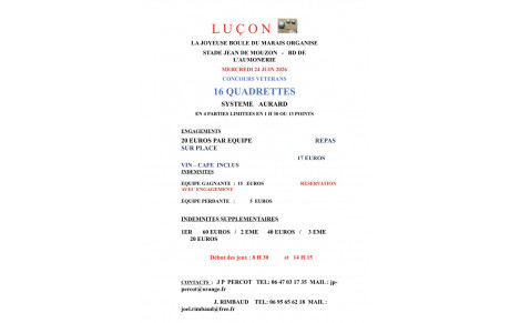 concours Vétérans Luçon 24 juin